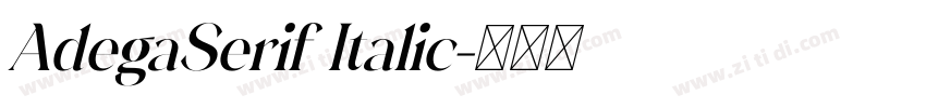 AdegaSerif Italic字体转换